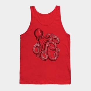 Realistic Octopus - Two Tone Tank Top